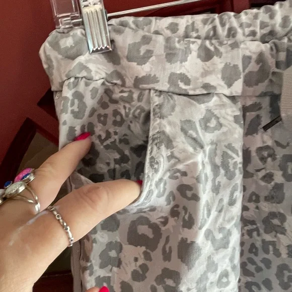 Nostalgia Gray Leopard Print Pants - Picture 3 of 9
